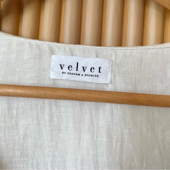 Anthropologie White Linen Blouse - Picture 5 of 9